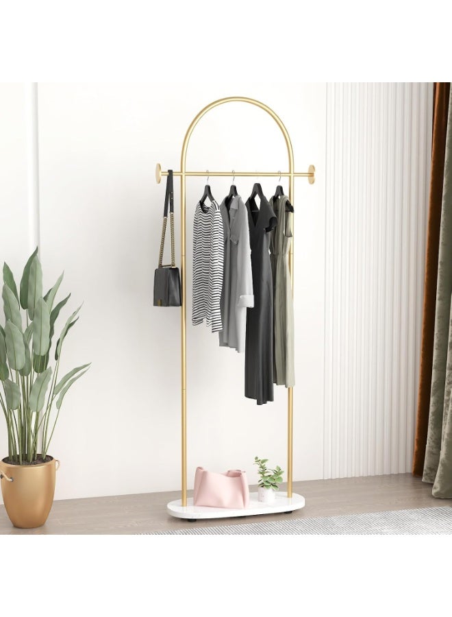 INSIJAM Fashionable and Versatile Coat Rack and Clothes Hanger Stand 170cm Tall Coat Rack Stand Clothing Rack Freestanding with Natural Stable Marble Base Garment Rack Heavy Duty Coat Hanger Rack Stand for Bag Hat Scarf Jacket for Bedroom Living Room - Image 5
